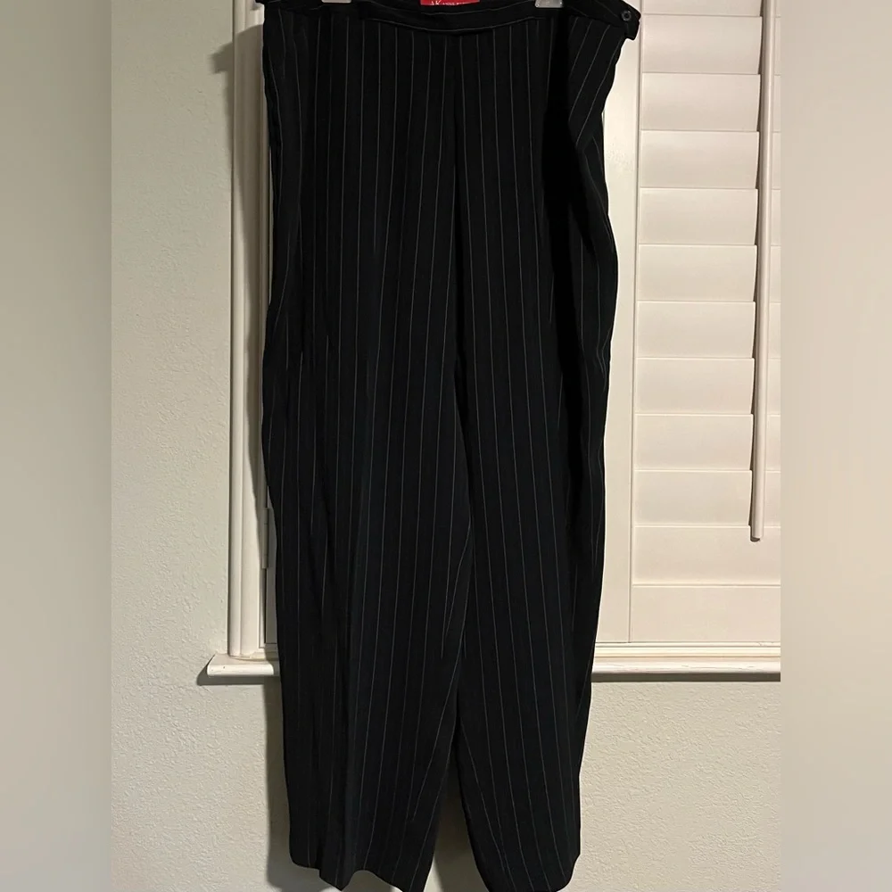 ANNE KLEIN - Pant Suit. Black Pinstripe Blazer and Pants. - Picture 8 of 15